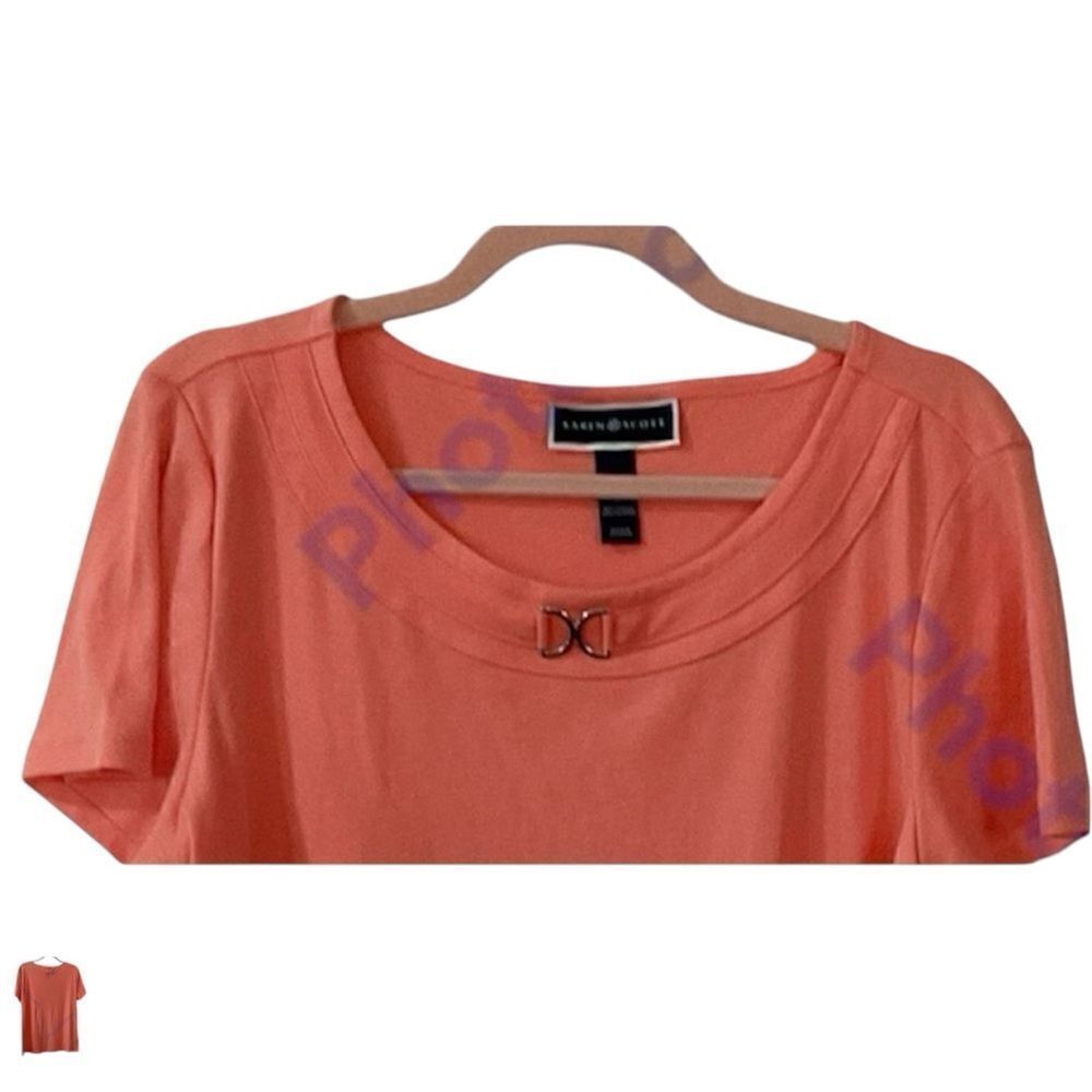 Karen Scott Embellished Tee L